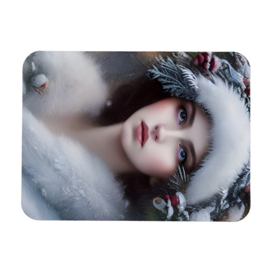 Winter Princess Urlaub Magnet (Horizontal)