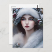 Winter Princess Urlaub Postkarte (Vorne/Hinten)