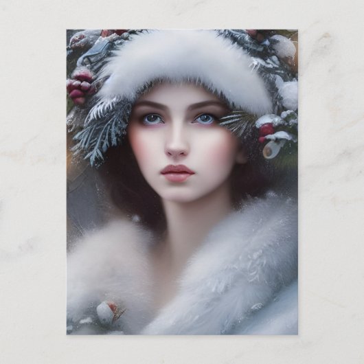 Winter Princess Urlaub Postkarte (Vorderseite)