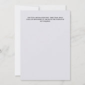 Winter-Prinzessin Feenblauer Waldschneemond Einladung (Rückseite)