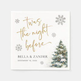 Winter Probe Abendessen Napkin Nacht vor Napkin Serviette