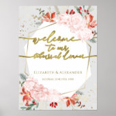 Winter Probe Dinner Willkommenszeichen Gilded Poster (Vorne)