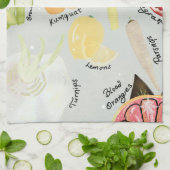 Winter Produce Guide Geschirrtuch (Gefaltet)