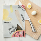 Winter Produce Guide Geschirrtuch (Viertel Falte)