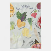 Winter Produce Guide Geschirrtuch (Vertikal)