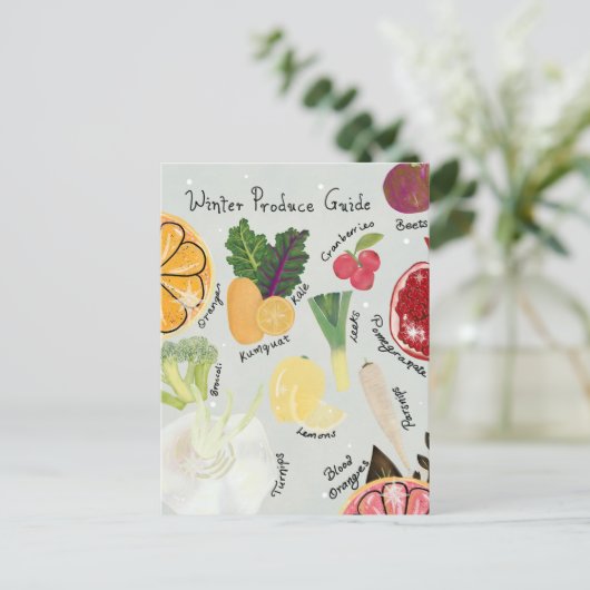 Winter Produce  Postkarte (Stehend Vorderseite)