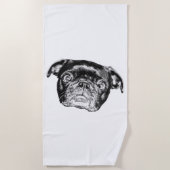 Winter-Pug-Schwimmumhang Strandtuch (Vorderseite)