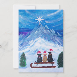 Winter Puppy Pals Feiertagskarte