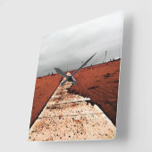 Winter Quadratische Wanduhr (Winkel)