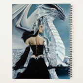 Winter Queen White Dragon Fantasy Planer (Rückseite)