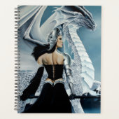 Winter Queen White Dragon Fantasy Planer (Vorderseite)