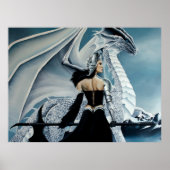 Winter Queen White Dragon Fantasy Poster (Vorne)