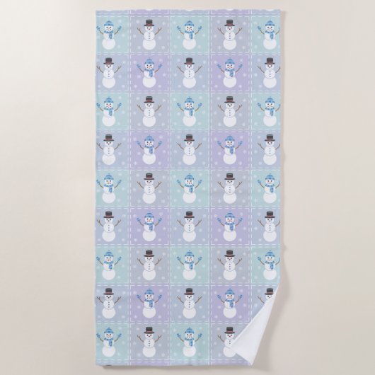Winter Quilt Beach Handtuch (Vorderseite)