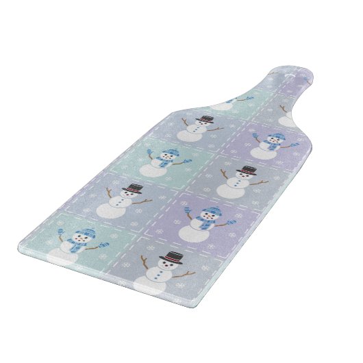 Winter Quilt Glass Cutting Board Schneidebrett (Ecke)