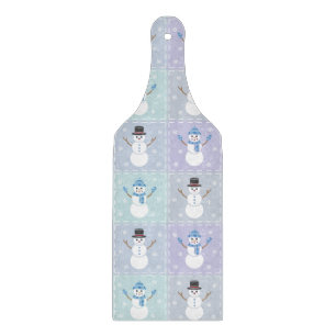 Winter Quilt Glass Cutting Board Schneidebrett