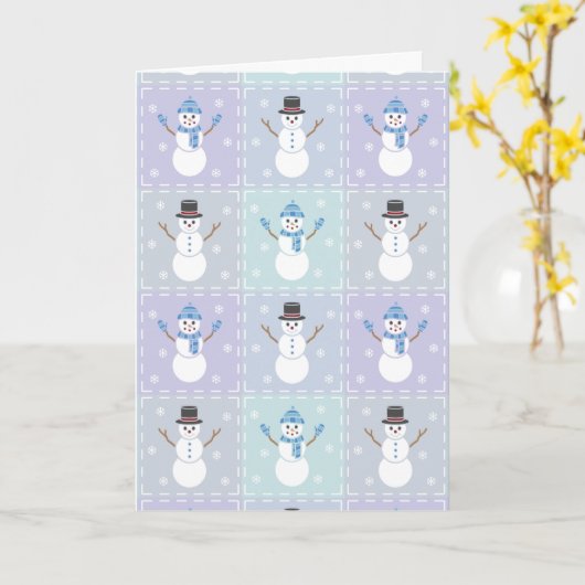 Winter Quilt Greeting Card Karte (Gelbe Blume)