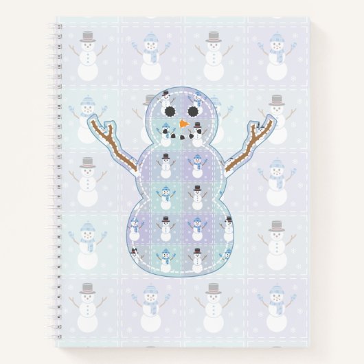Winter Quilt Spiral Notebook Notizblock (Vorderseite)