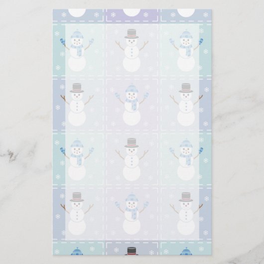 Winter Quilt Stationery Briefpapier (Vorderseite)