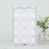 Winter Quilt Stationery Briefpapier (Stehend Vorderseite)