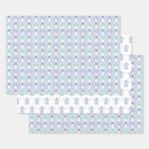Winter-Quilt-Verpackungspapier-Set Geschenkpapier Set