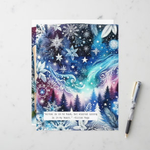 Winter Quote Blue Scrapbook