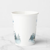 Winter Rabbit Baby Dusche Pappbecher (Links)