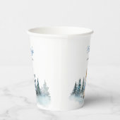 Winter Rabbit Baby Dusche Pappbecher (Rechts)