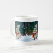 Winter-Rabbit-Tasse Kaffeetasse (Vorderseite Links)
