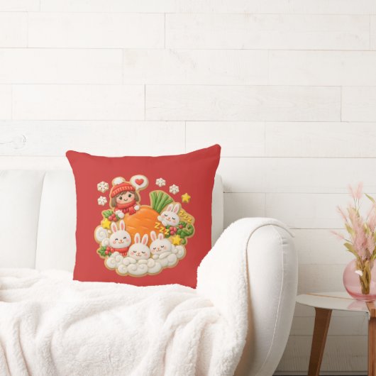 Winter rabbits kissen (Liege)