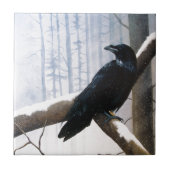 Winter-Rabe Fliese (Vorderseite)