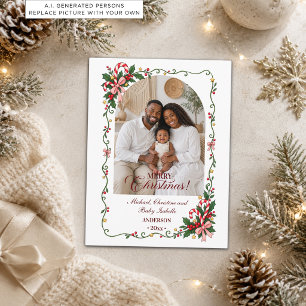Winter-Rahmen-Familien-Weihnachtsfeiertags-Foto Postkarte