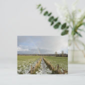 Winter Rainbow Arnside Moss Postkarte (Stehend Vorderseite)
