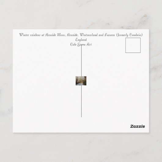 Winter Rainbow Arnside Moss Postkarte (Rückseite)