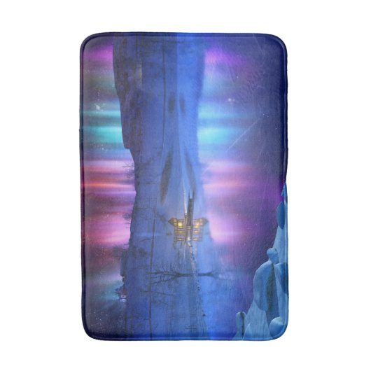 Winter Rainbow Bathmat Badematte (Vorderseite Vertikal)