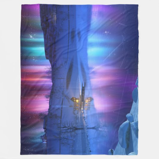 Winter Rainbow Fleece Blanket (Vorderseite)