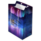 Winter Rainbow-Geschenktasche Mittlere Geschenktüte (Vorderseite Schrägansicht)
