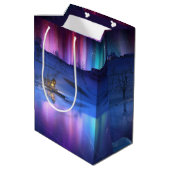 Winter Rainbow-Geschenktasche Mittlere Geschenktüte (Rückseite Schrägansicht)