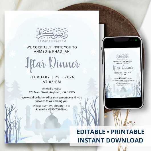 Winter-Ramadan-Iftar-Abendessen-Einladung Moschee Einladung