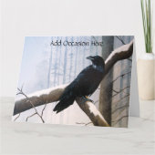 Winter Raven Forest Karte (Vorderseite)