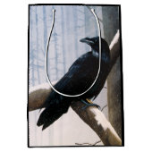 Winter Raven Forest Mittlere Geschenktüte (Vorderseite)