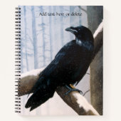 Winter Raven Forest Notizblock (Vorderseite)