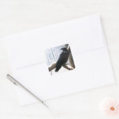 Winter Raven Forest Quadratischer Aufkleber (Umschlag)