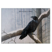 Winter Raven Forest Schneidebrett (Vorderseite)