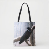 Winter Raven Forest Tasche (Vorderseite)