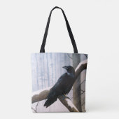 Winter Raven Forest Tasche (Rückseite)