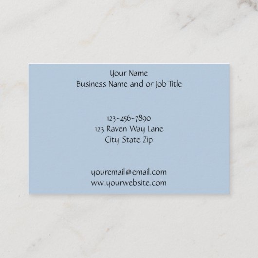 Winter Raven Forest Visitenkarte (Rückseite)