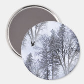 Winter Raven... Magnet (Vorderseite/Rückseite)