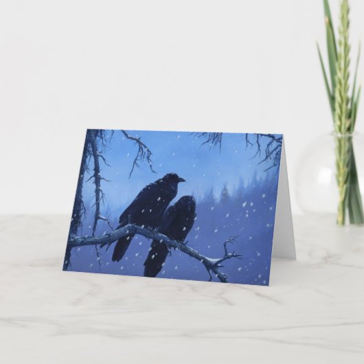 Winter Ravens Karte (Vorderseite)