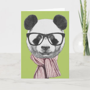 Winter Ready Panda Bär Karte