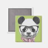 Winter Ready Panda Bär Magnet (Vorderseite/Rückseite)